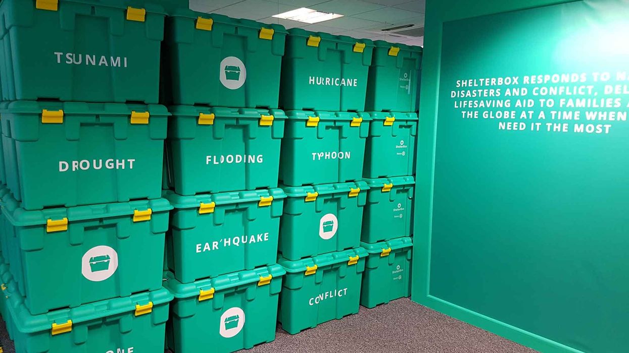 ShelterBox Visitor Centre boxes