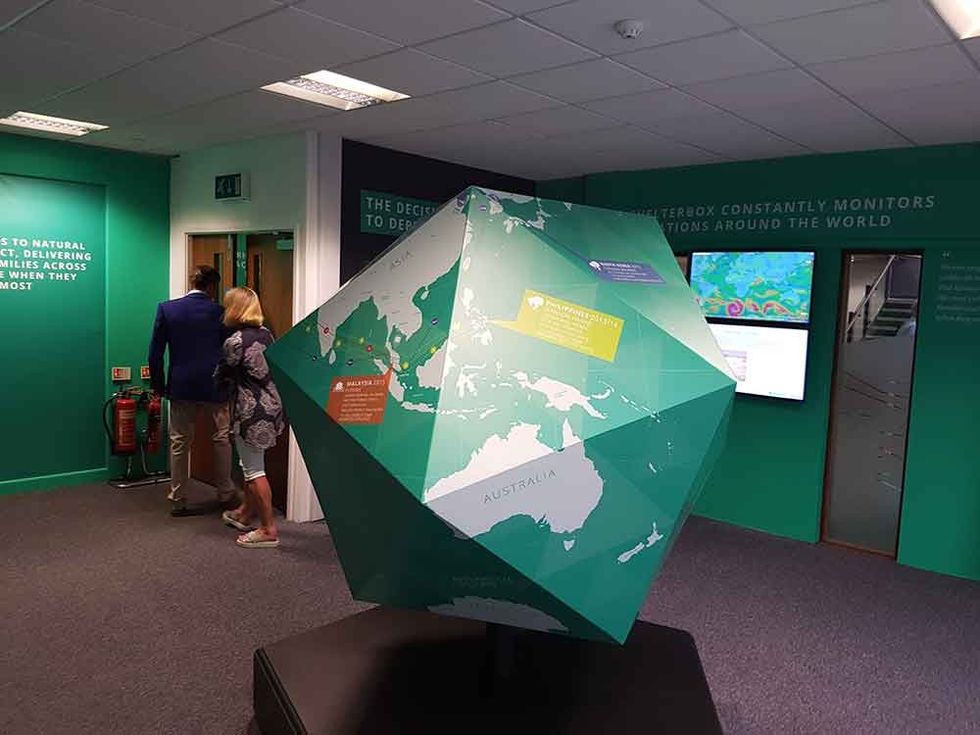 ShelterBox Visitor Centre globe education