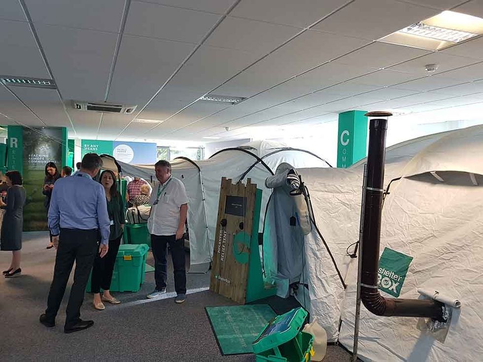 ShelterBox Visitor Centre relief tents