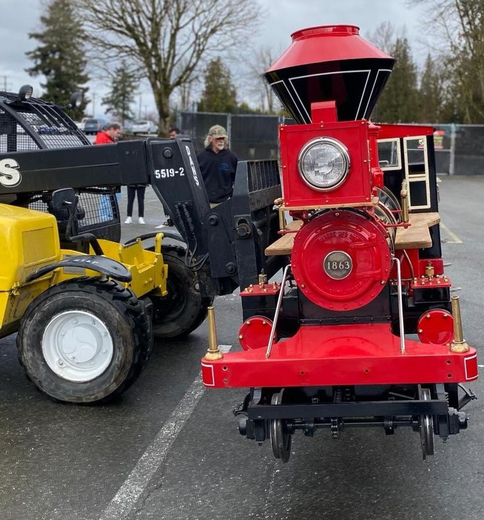 Shipping Monster moving train for Vancouver Zoo