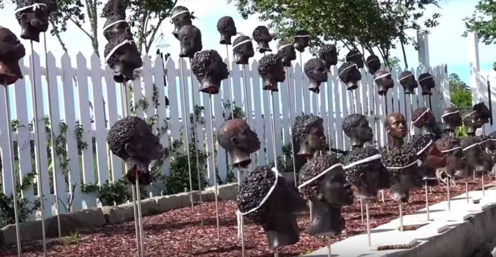 shocking museum exhibitions Whitney Plantation heads on spikes