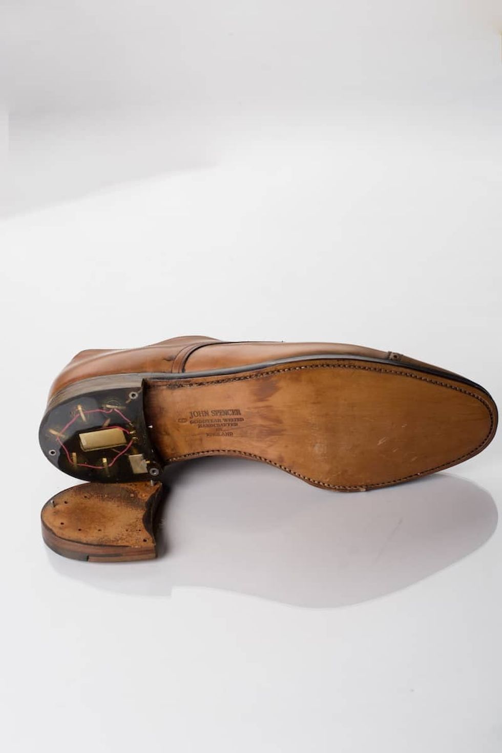 Shoe with Heel Transmitter spy museum
