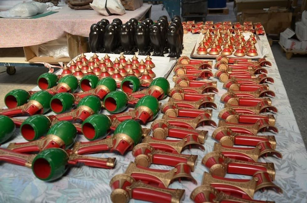 Shooters or 'caramel dispensers' prior to assembly