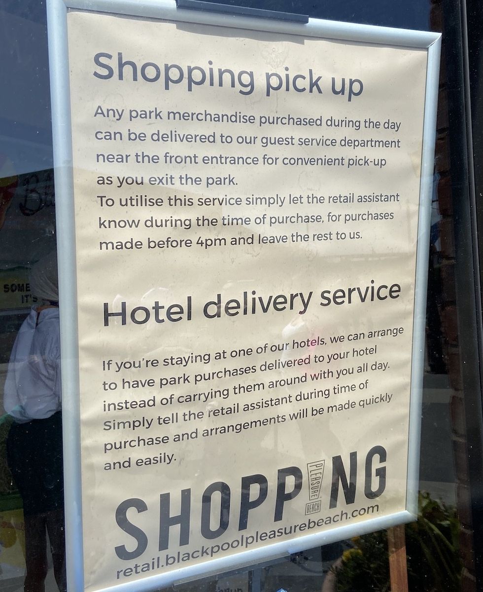 Shopping pick up blackpool pleasure beach