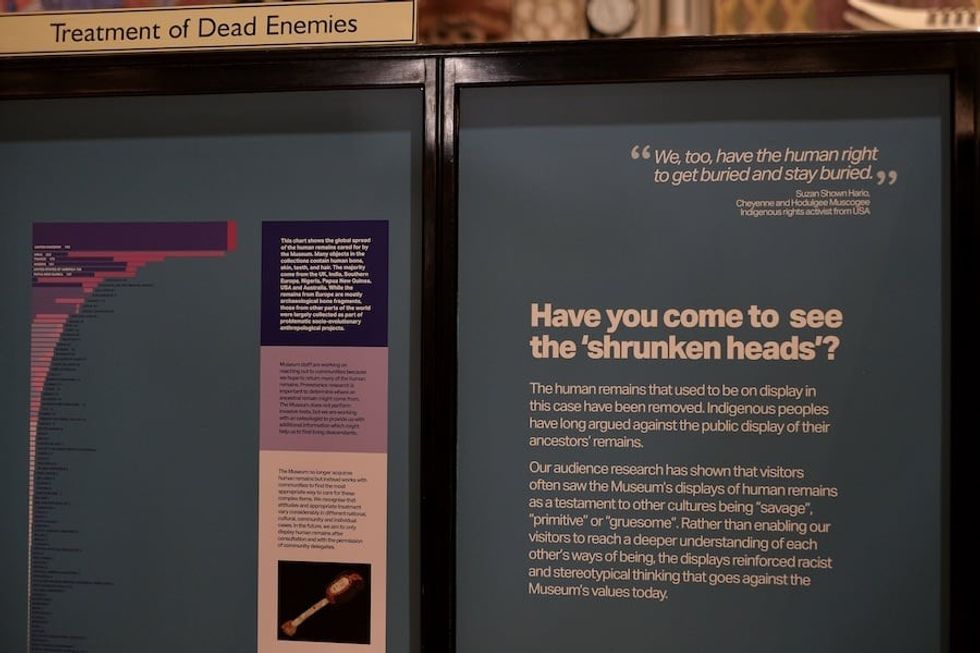 Shrunken Heads removed from display Dan Hicks