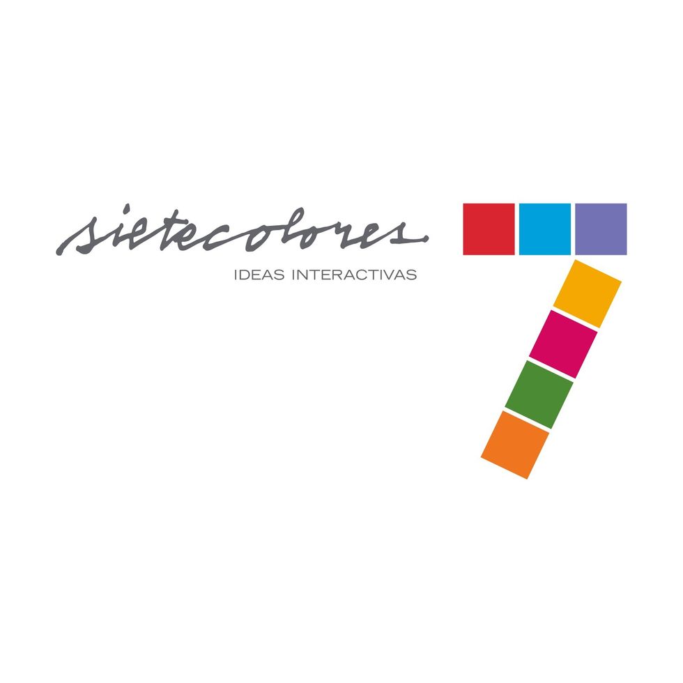 Sietecolores logo with colorful number seven and text "Ideas Interactivas."