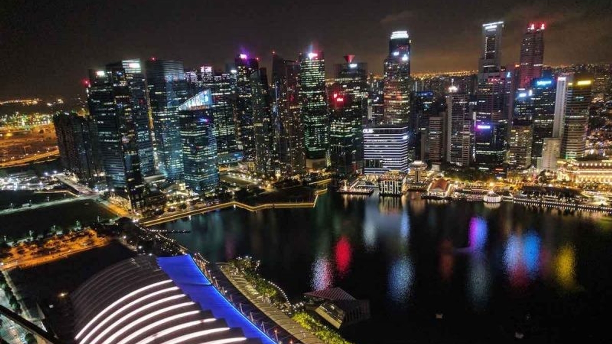 singapore skyline night