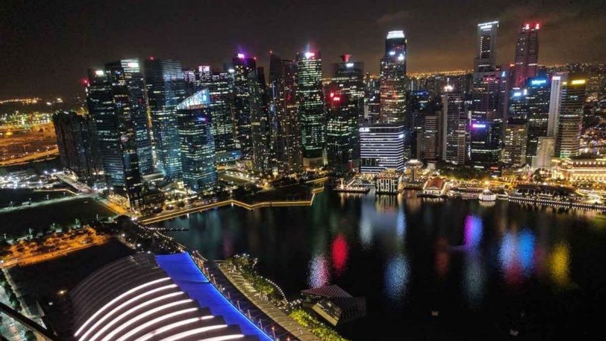 singapore skyline night