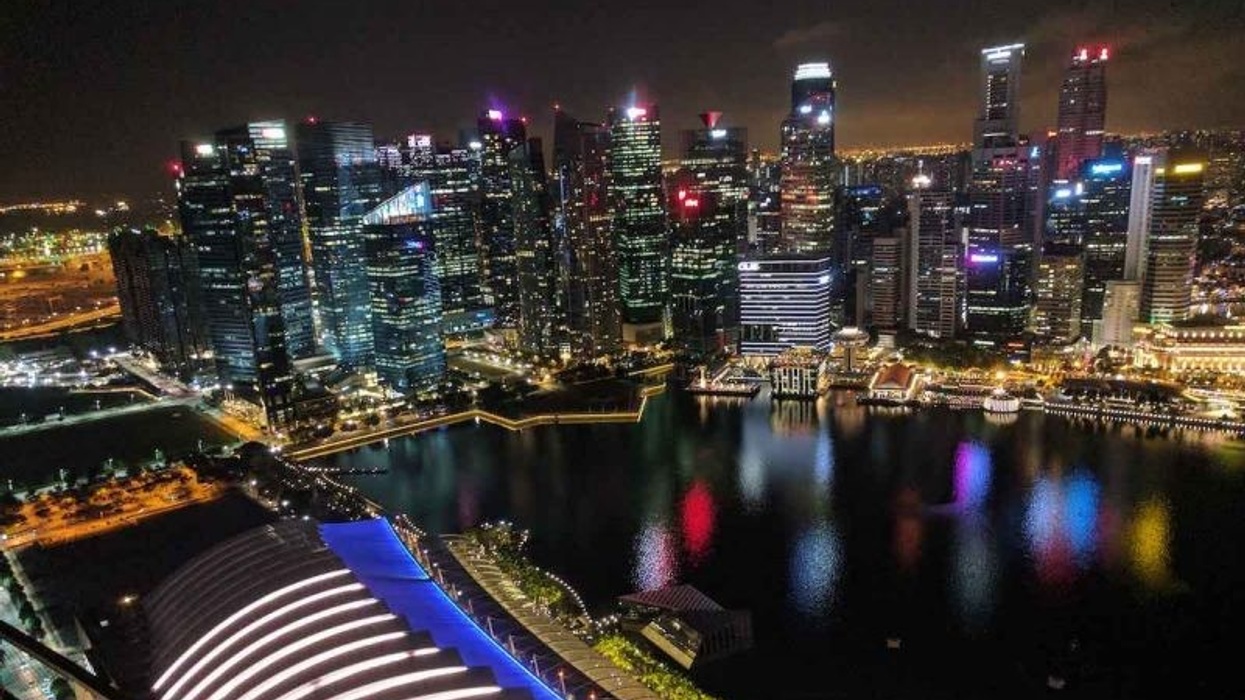 singapore skyline night
