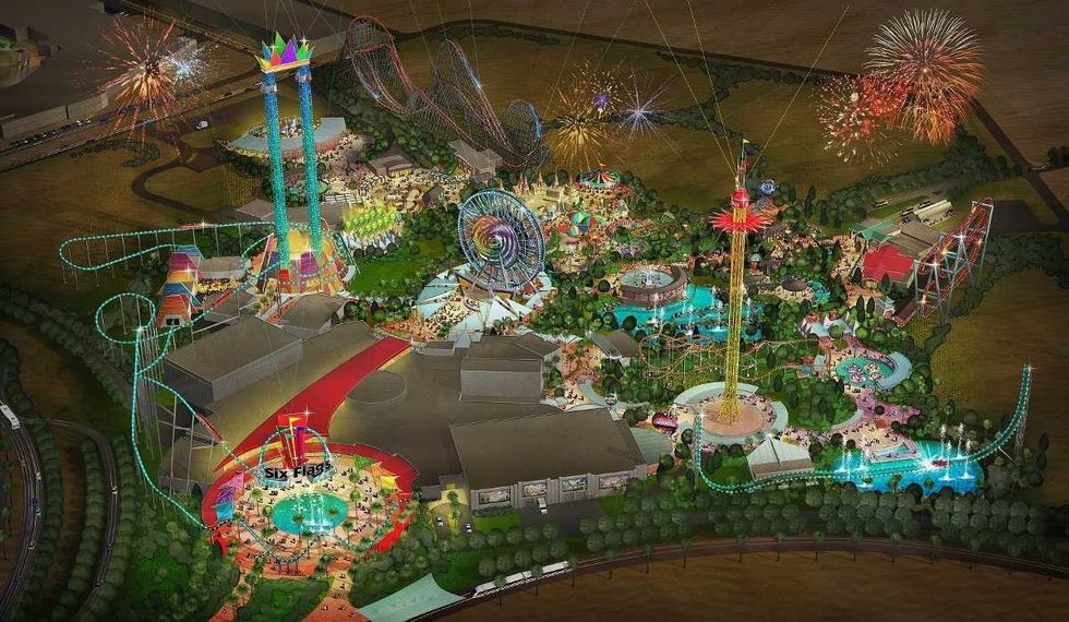 Six Flags Dubai Theme Park concept art