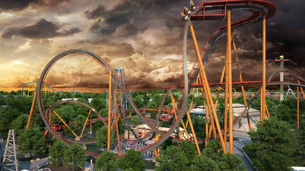 six flags fiesta texas dr diabolicals cliffhanger roller coaster