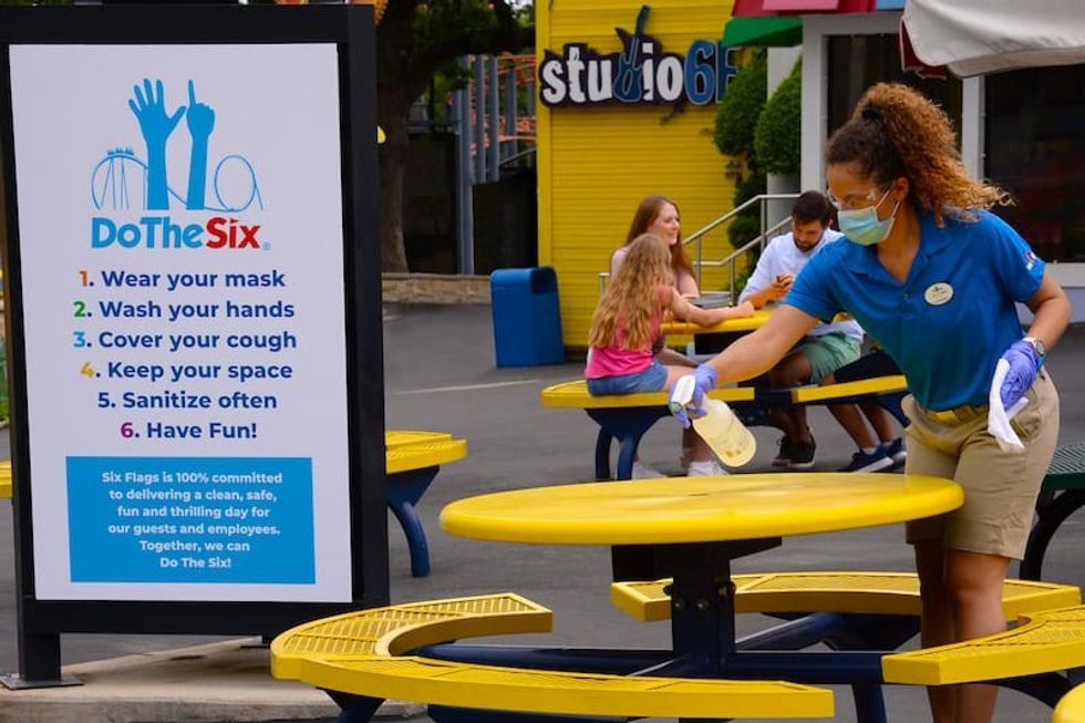 six flags frontier city health and safety
