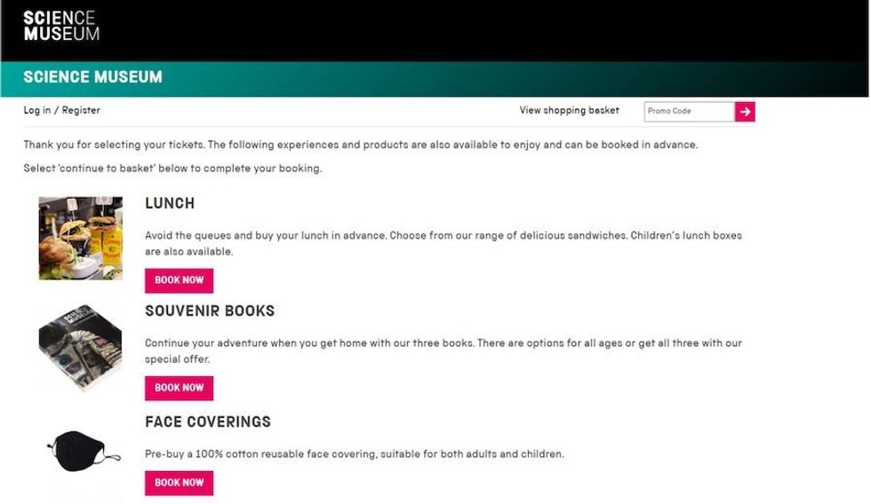 SMG Lunch and Guidebook Upsell