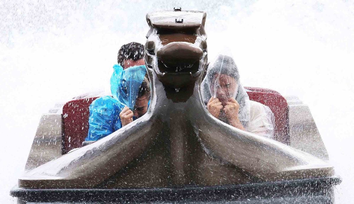 soaked Viking Voyage Tayto Park