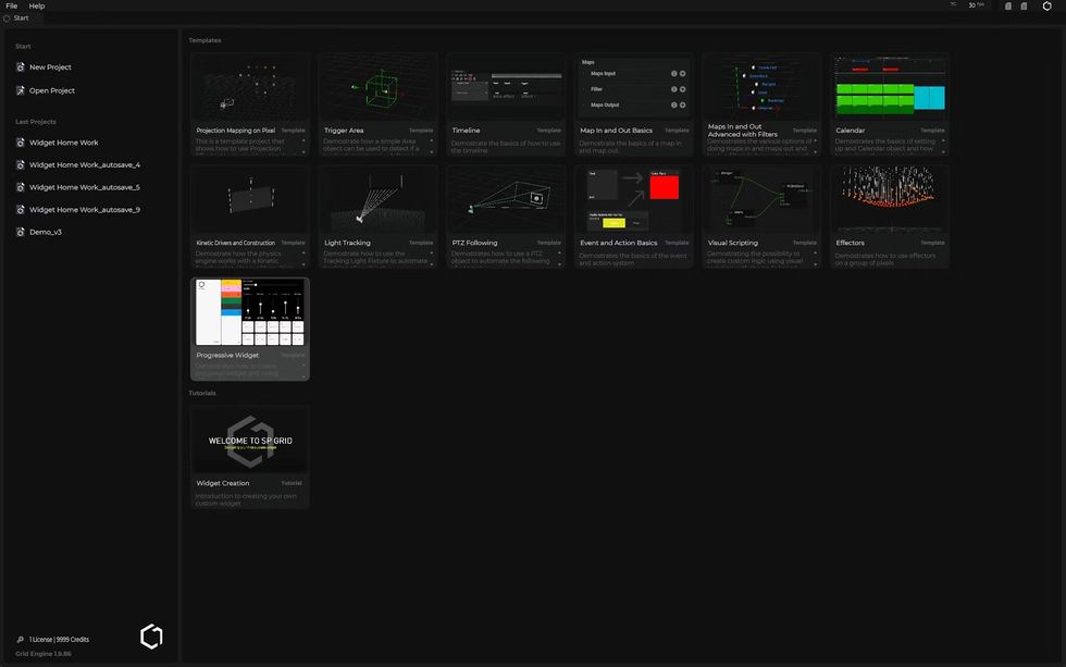 SP Grid Software UI Start Up