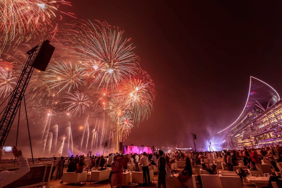 Spectacular fireworks light up the night sky for the Dubai World Cup 2018