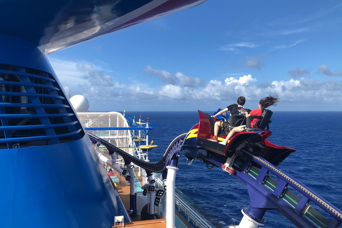 Spike Bolt coaster with riders