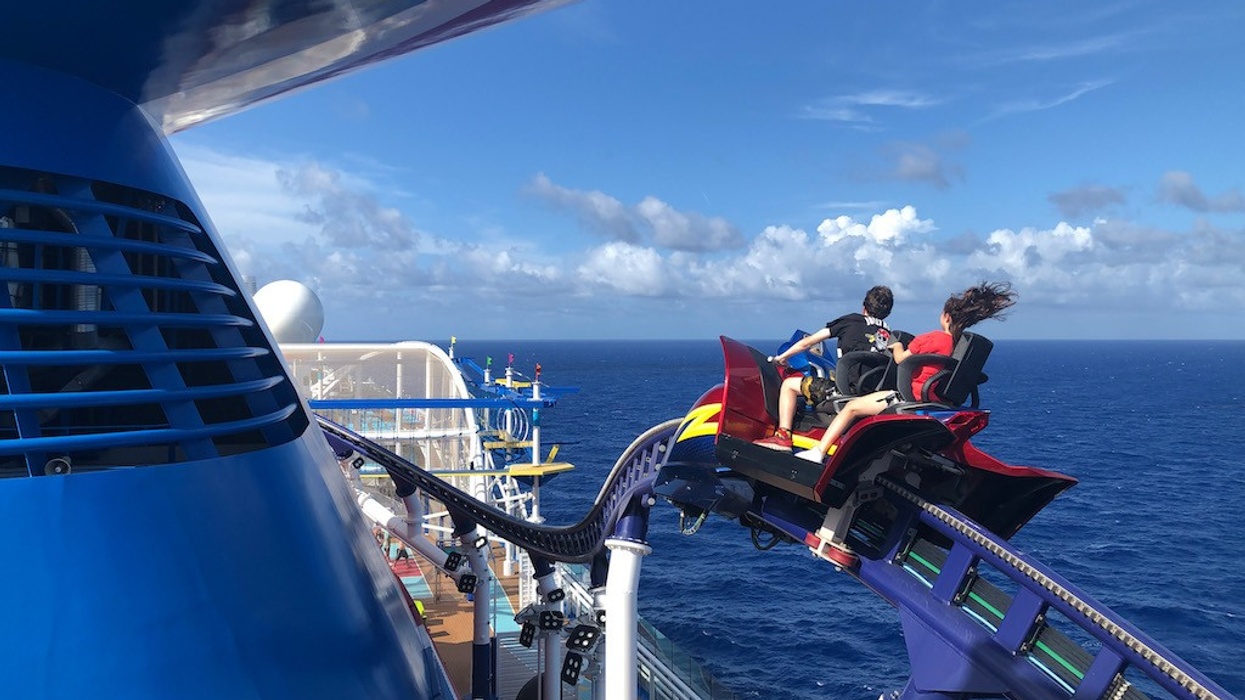 Spike Bolt coaster with riders