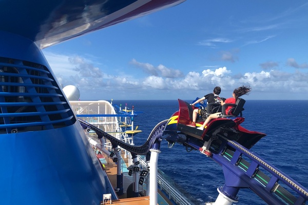 Spike Bolt coaster with riders