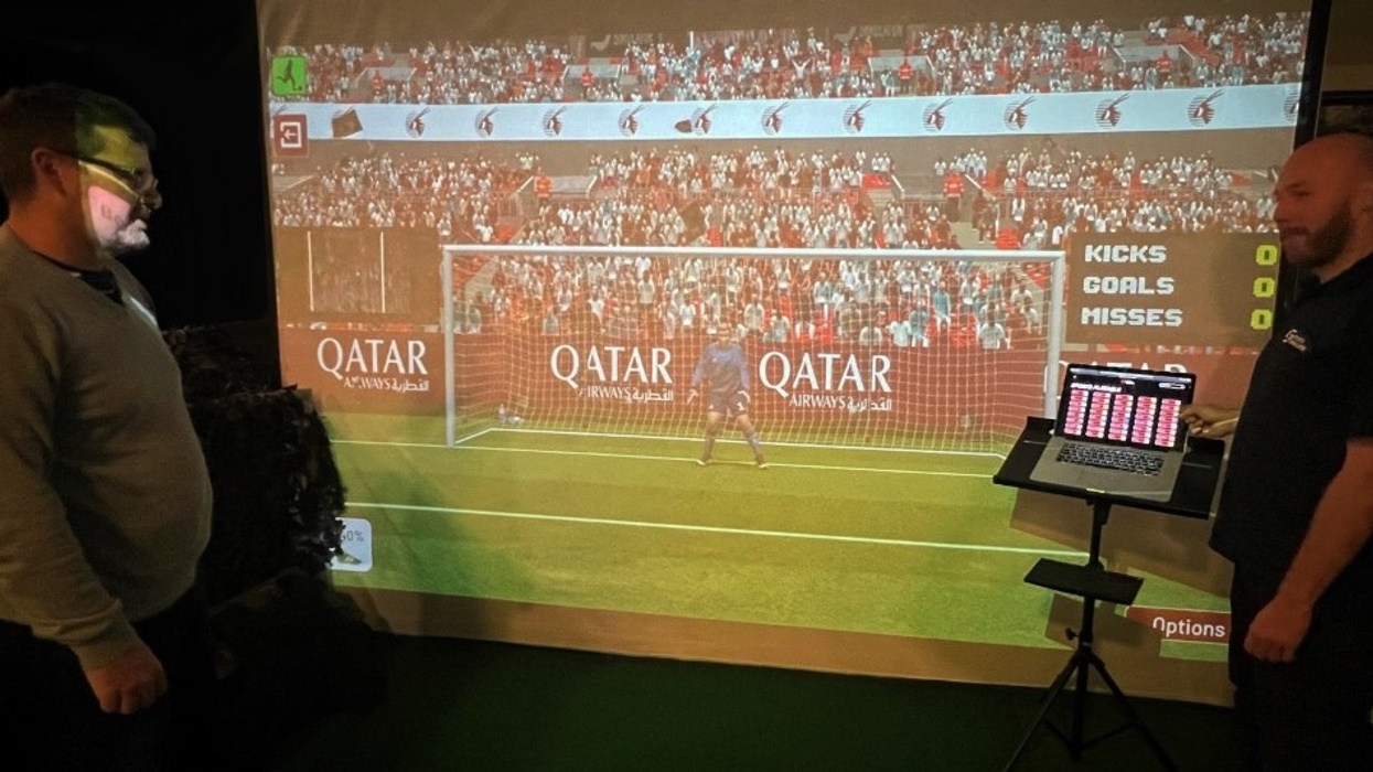 Sports Simulator laptop projector