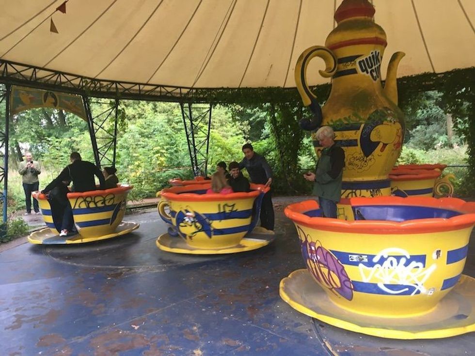 Spreepark teacups at euro attractions show in berlin