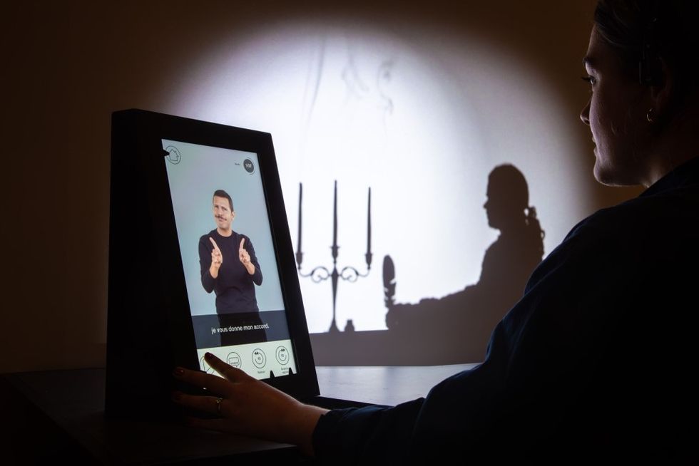 Squint Opera accessible exhibits screen