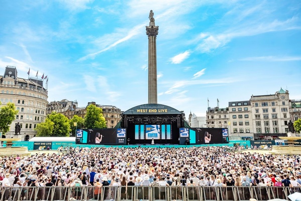 Stage at West End Live in Trafalgar Square