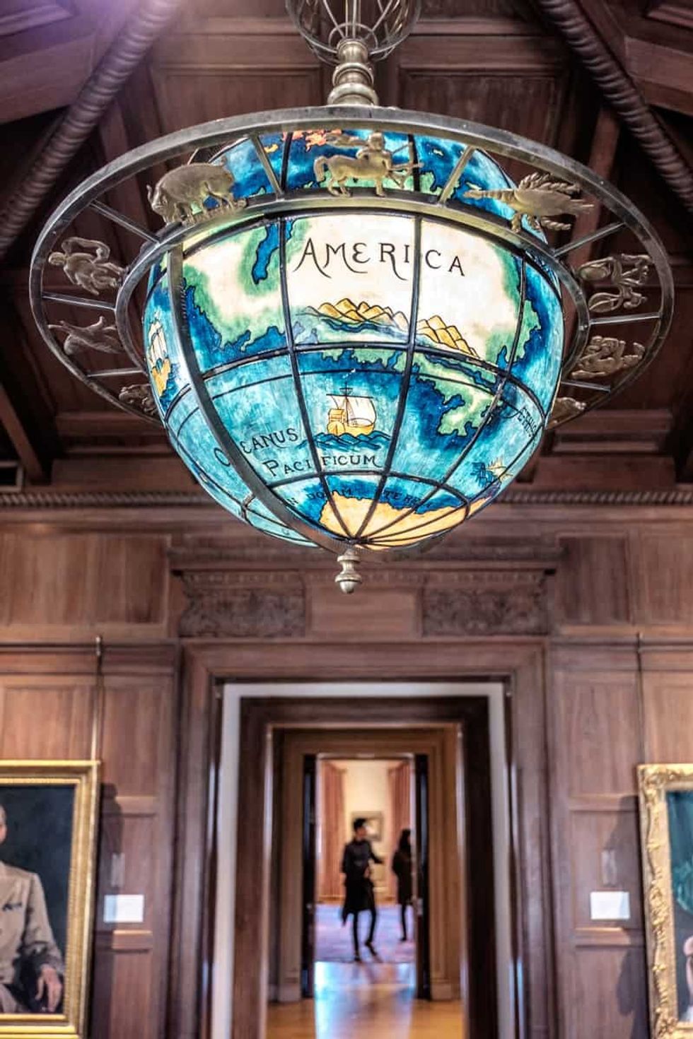 Stained glass light at Philbrook Museum Scott Stulen