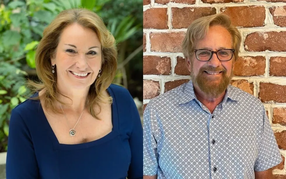 Stanley Kroh, senior manager for land and stewardship programmes at Tampa Electric, and Dr Debborah Luke, senior vice president of conservation at The Florida Aquarium.