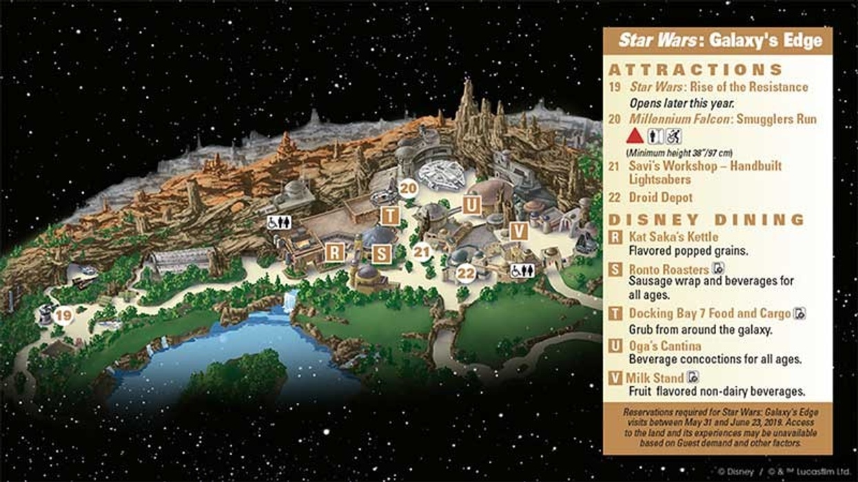 Star Wars: Galaxy’s Edge map Disneyland
