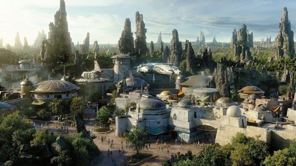 star wars land concept art. galaxy's edge experience