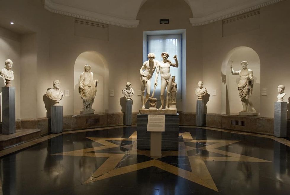 statues at the Prado Museum