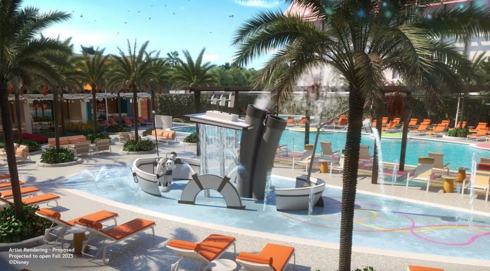 steamboat willie splash pad disneyland hotel
