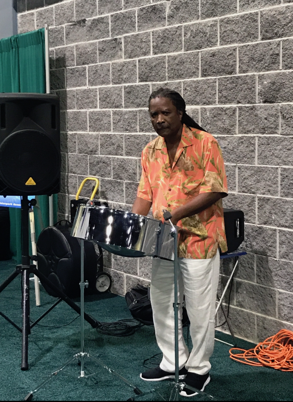 Steel drums player at WWA 2017