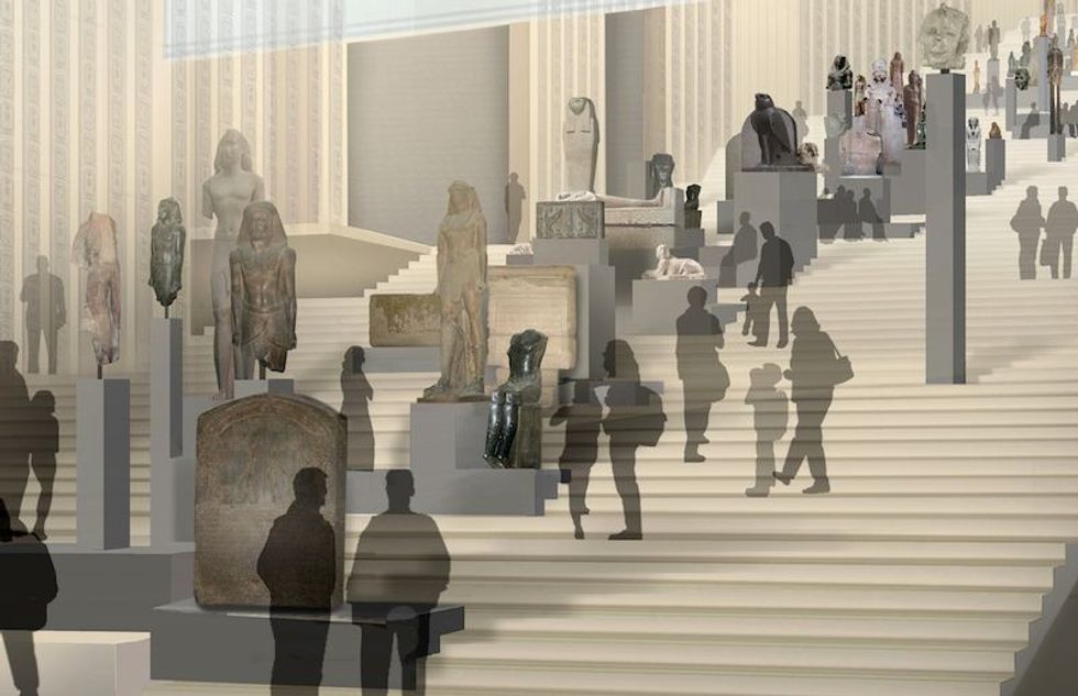 steps grand egyptian museum