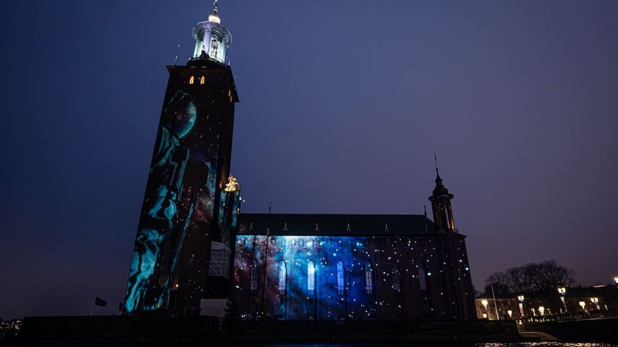 Stockholm City Hall Nobel Week Lights festival