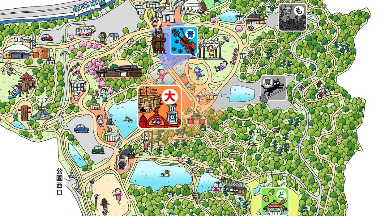 studio ghibli theme park map