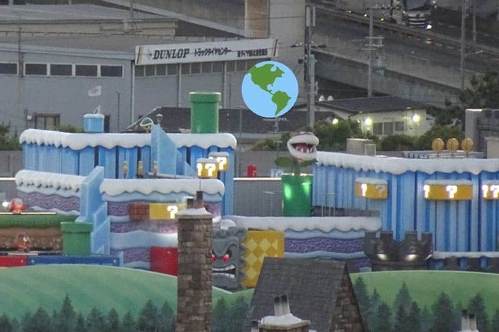 super nintendo world universal studios japan at night