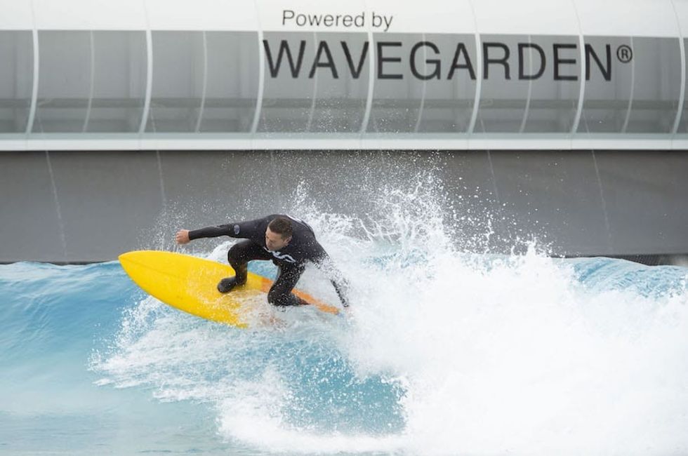 Surfer at The Wave Brisol, powered by wavegarden