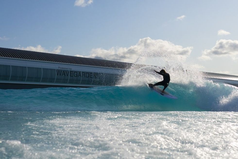Surfer at The Wave, Bristol's inland surfing destination surf parks