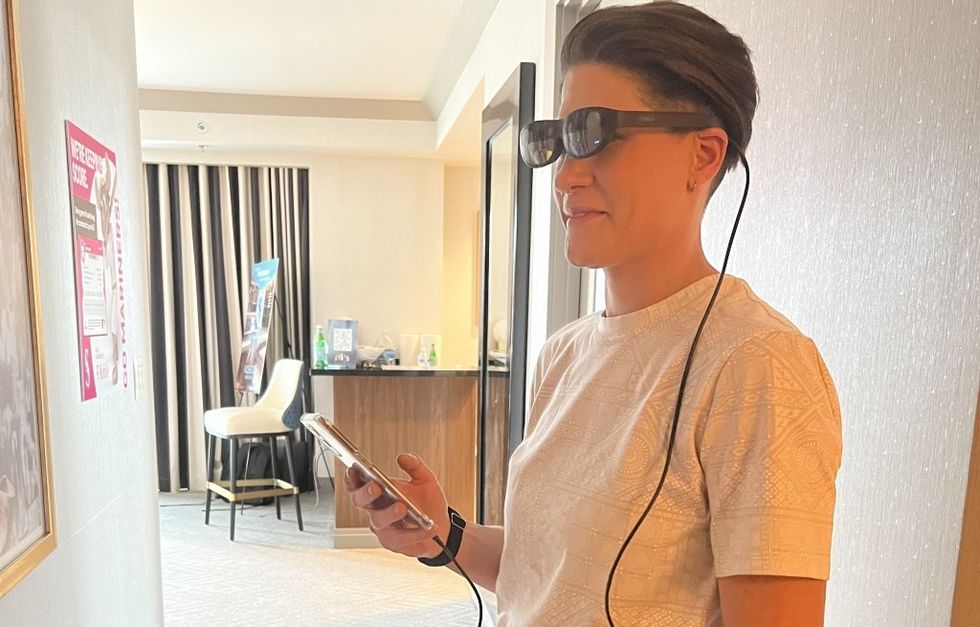 Suzie Dergham working on Mixed Reality project