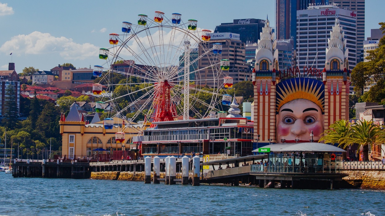 Sydney, Australia - February 8 2015: Luna Park on a clear summer afternoon in Sydney, New South Wales, Australia