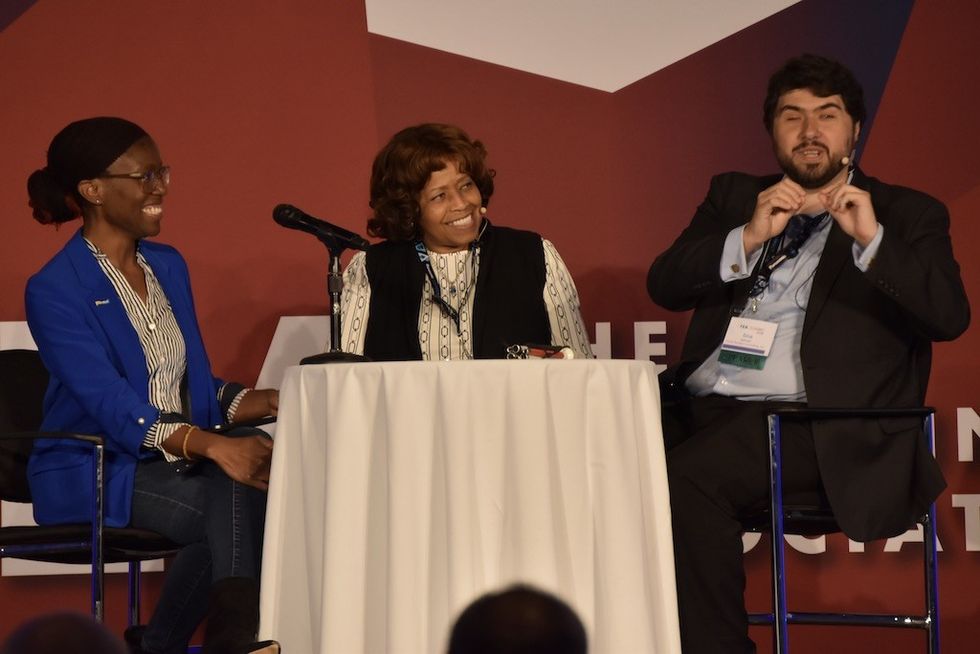 TEA Catalyst Winners Carmen Smith Disney and Sina Bahram Prime Access Consulting TEA Summit 2022