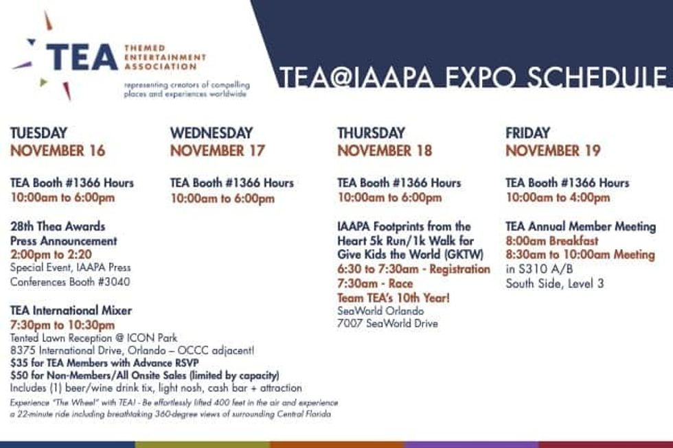 TEA_IAAPA_Schedule_2021 IAAPA Expo 2021