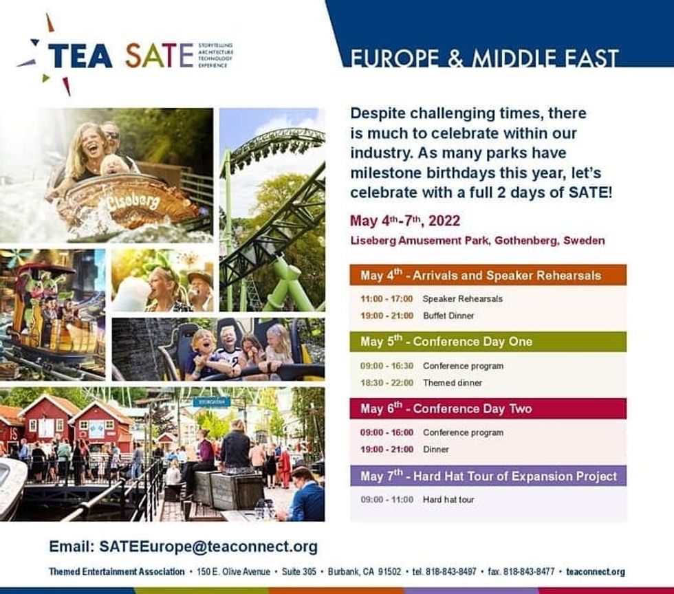TEA SATE Liseberg Schedule 2022