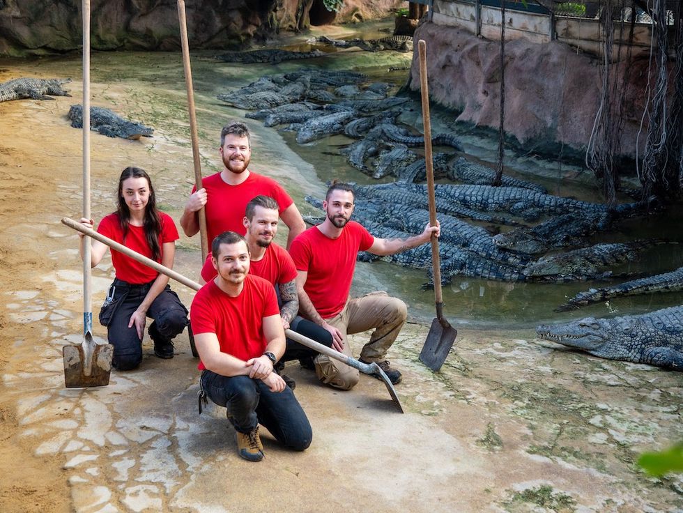 team at La Ferme aux Crocodiles - Réserve Tropicale
