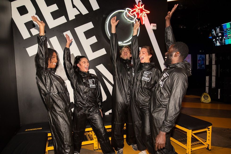 team celebrates at Beat the Bomb