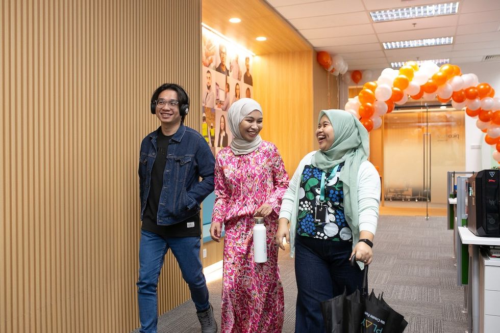 team members at Pico Play's new design space in KL