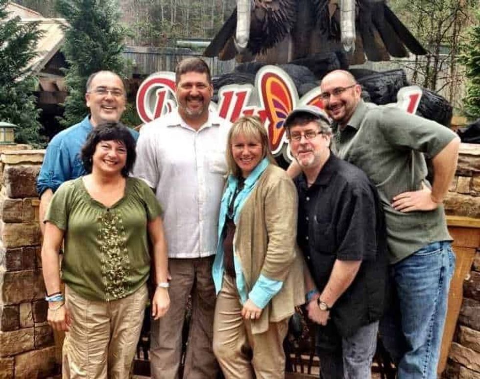 Team photo at opening of Wilde Eagle at Dollywood