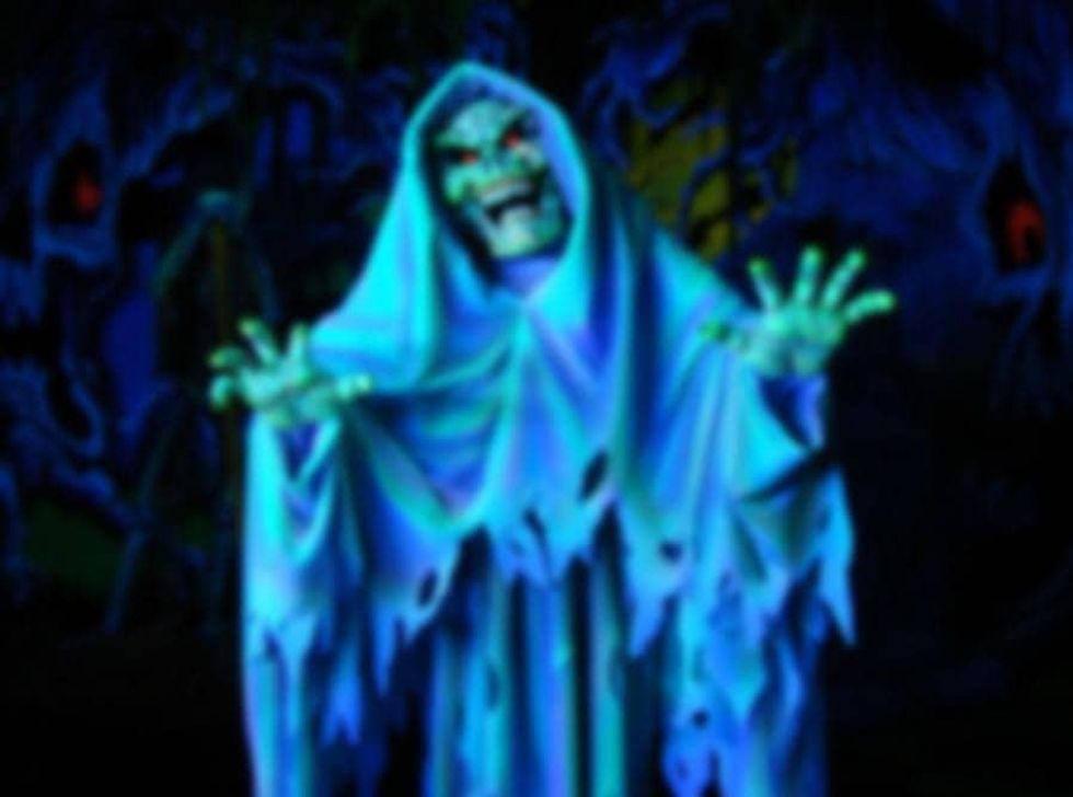 Teaser photo of a skeleton for a new dark ride at The Park at OWA